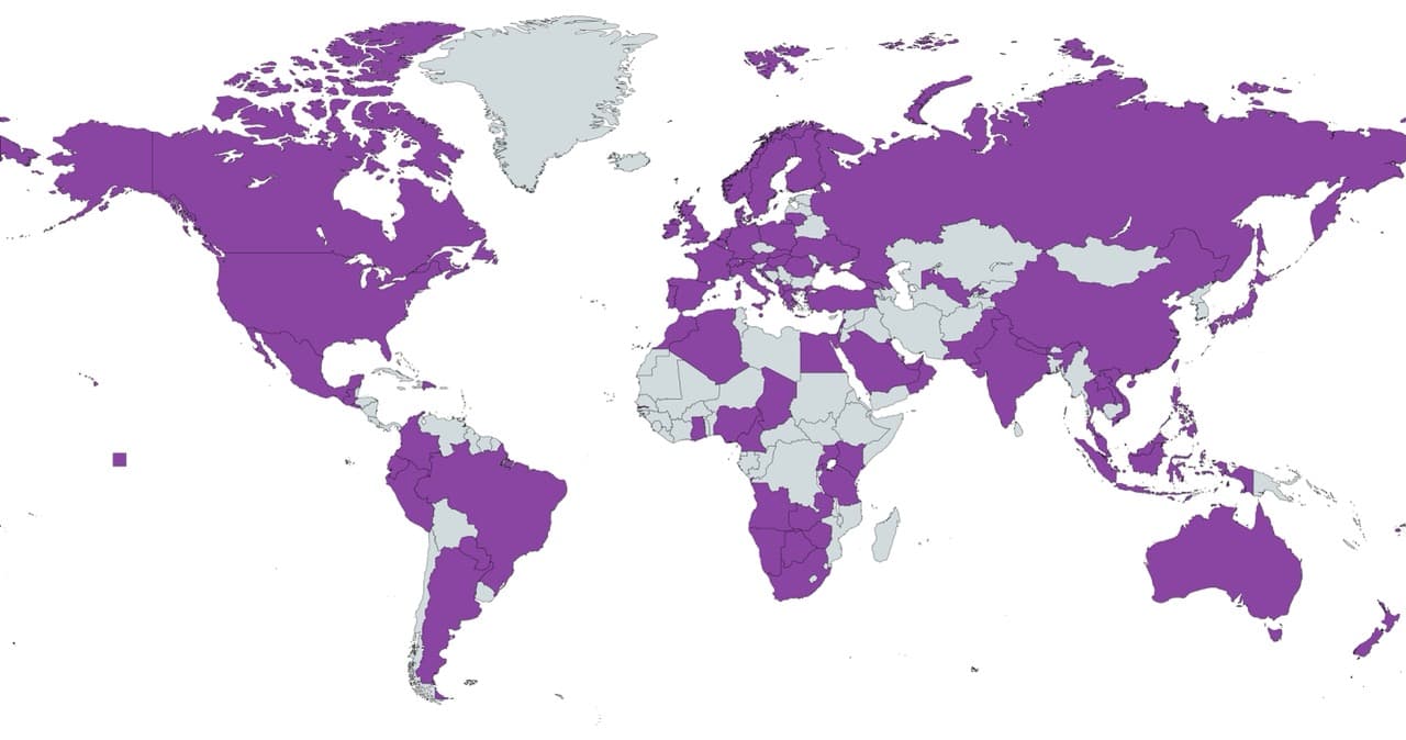 Map of Runway users worldwide